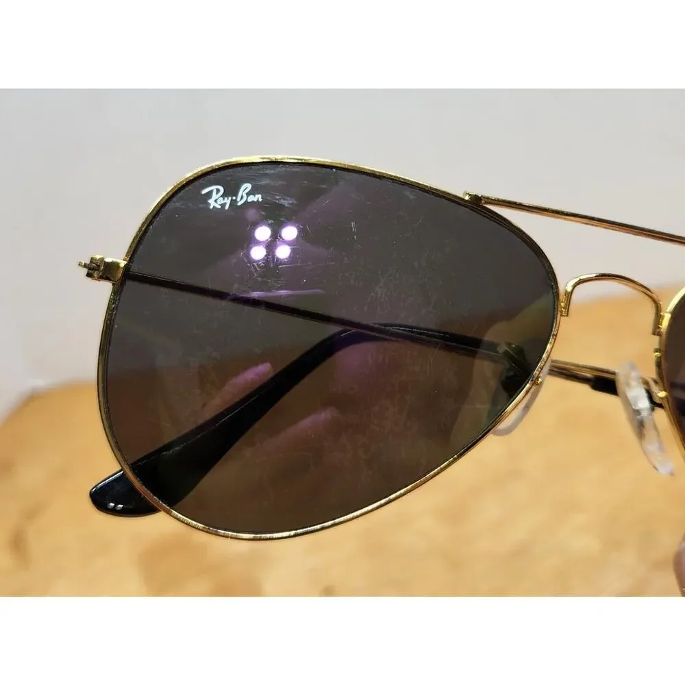 Vtg Ray-Ban Bausch & Lomb Aviator Frames Only Italy No Case See‎ Pics For Size